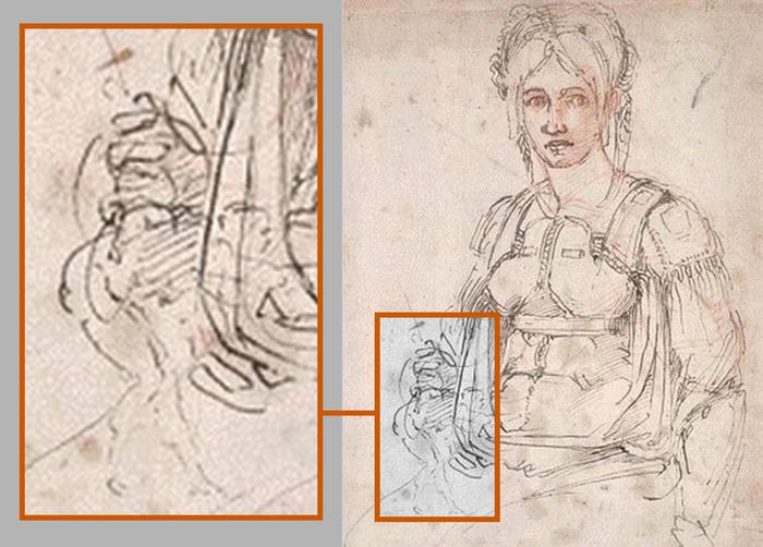 Scoperto autoritratto di Michelangelo in un disegno